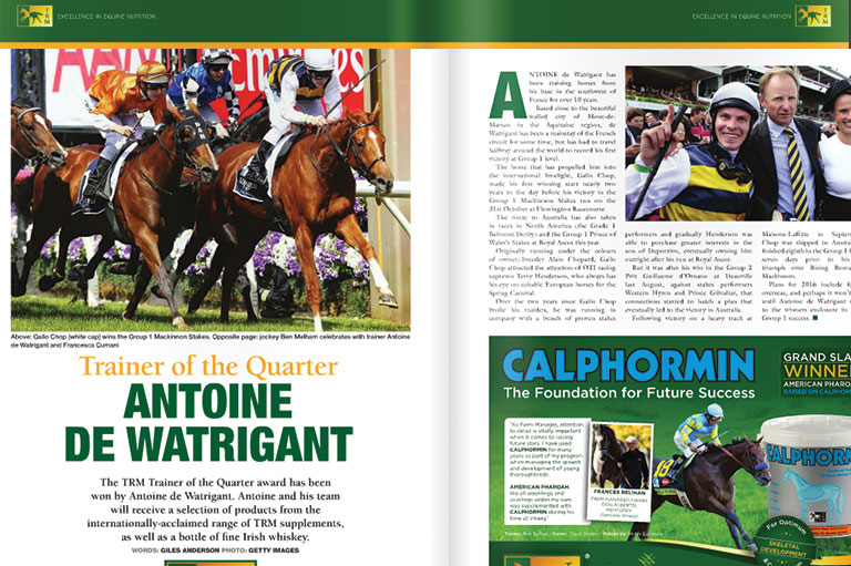 Read more about the article Antoine De Watrigant – TRM Trainer of the Quarter – January to March 2016